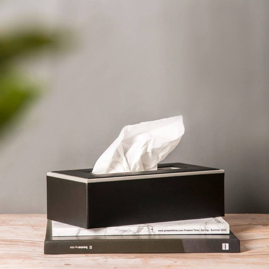 ESQ Living Menlo Tissue Box Holder - Black