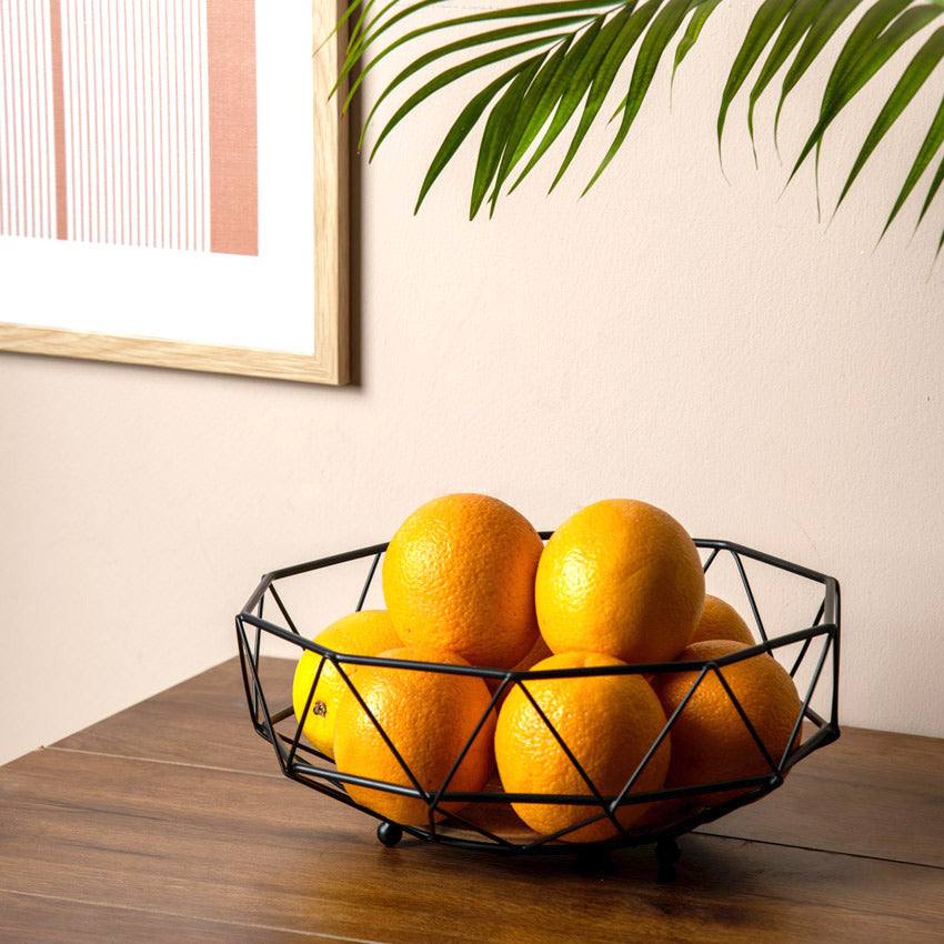 ESQ Living Metal Fruit Basket - Black