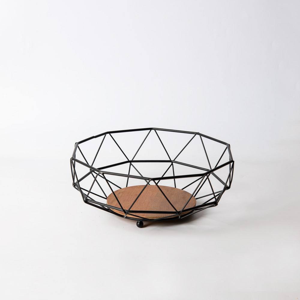 ESQ Living Metal Fruit Basket - Black