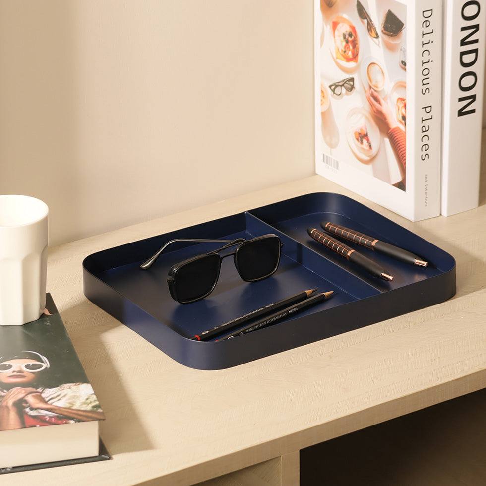 ESQ Living Metal Sectional Desk Tray - Ink Blue