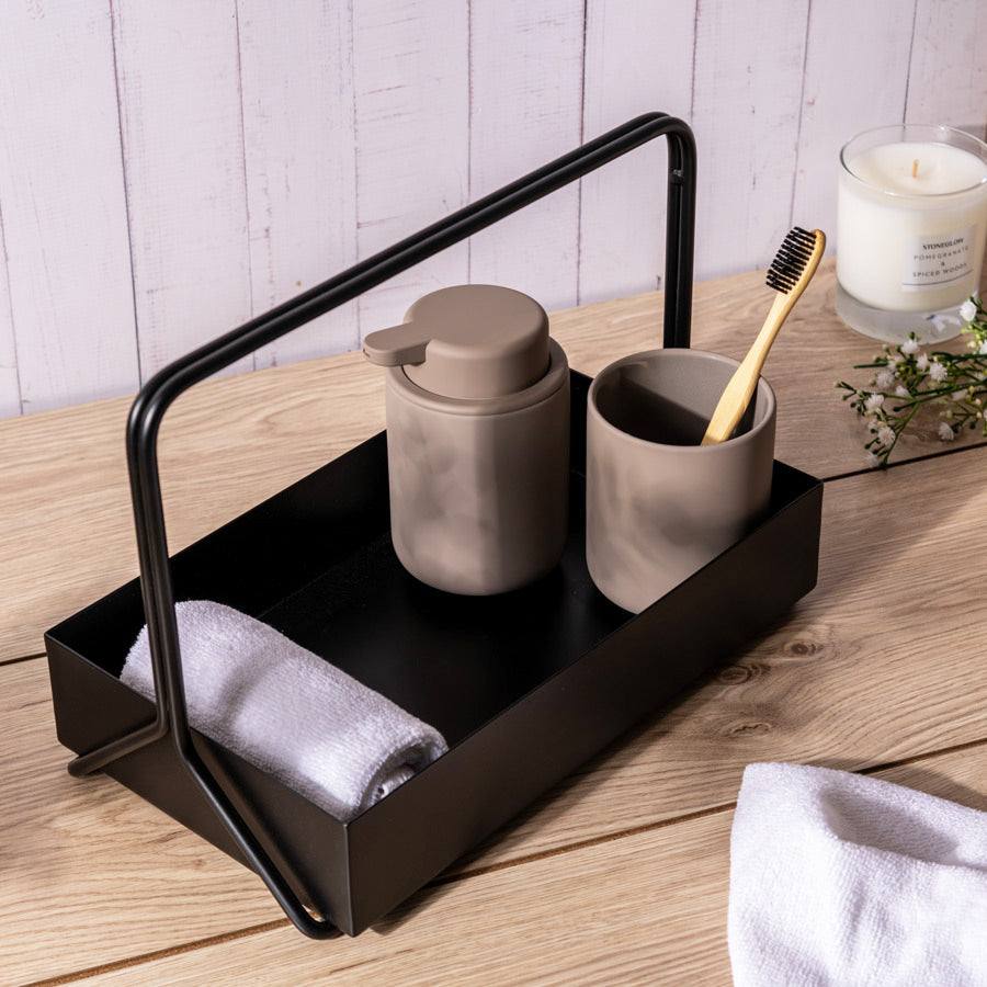 ESQ Living Posta Metal Caddy Large - Black