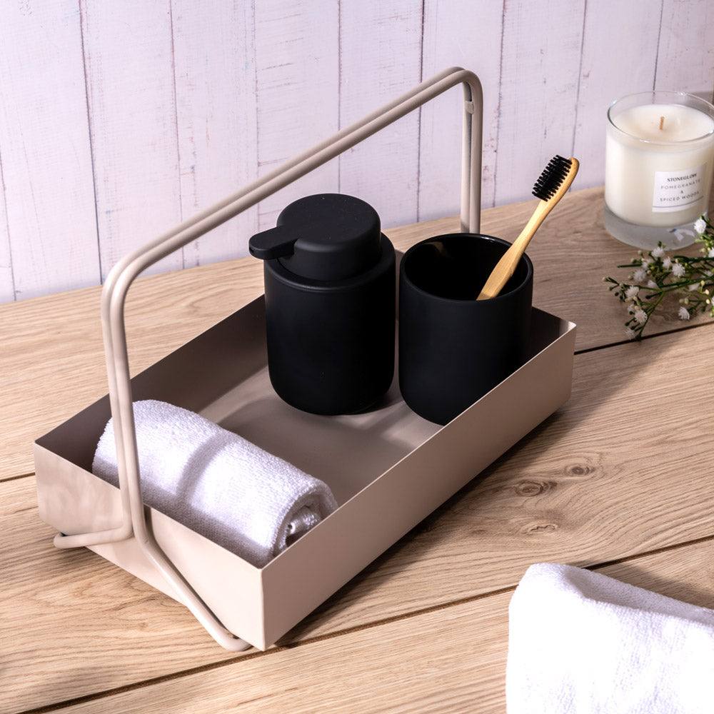 ESQ Living Posta Metal Caddy Large - Taupe