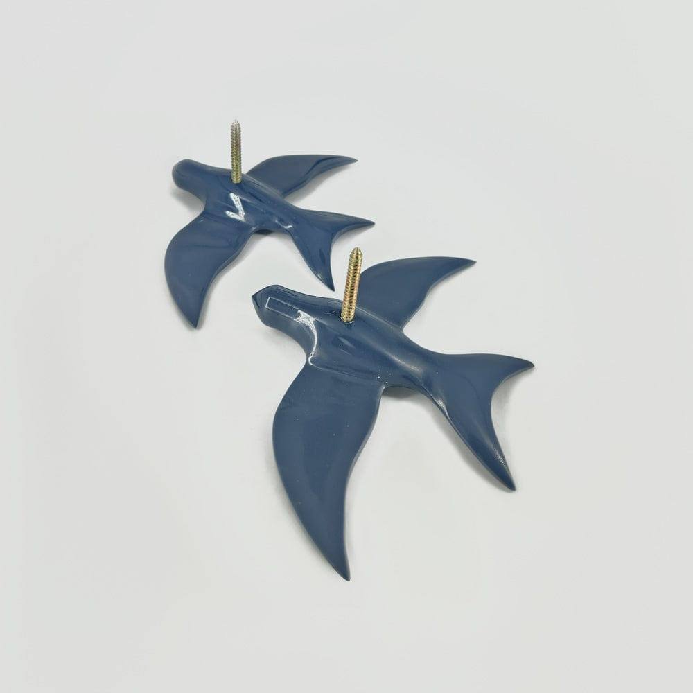 ESQ Living Resin Bird Wall Sculptures, Set of 2 - Ink Blue