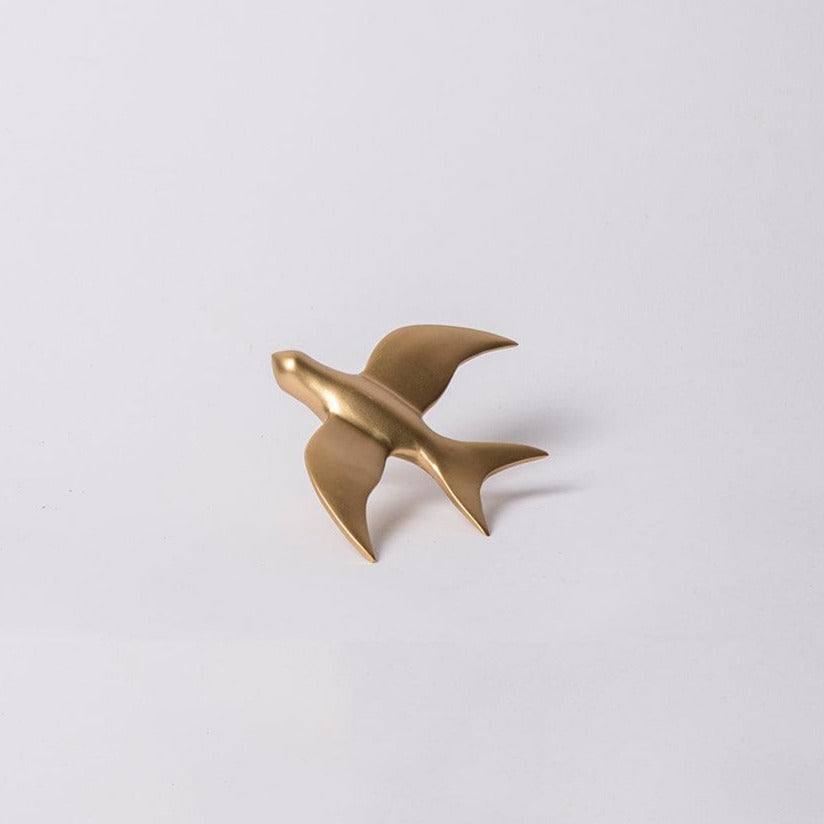 ESQ Living Resin Bird Wall Sculptures, Set of 2 - Matt Gold