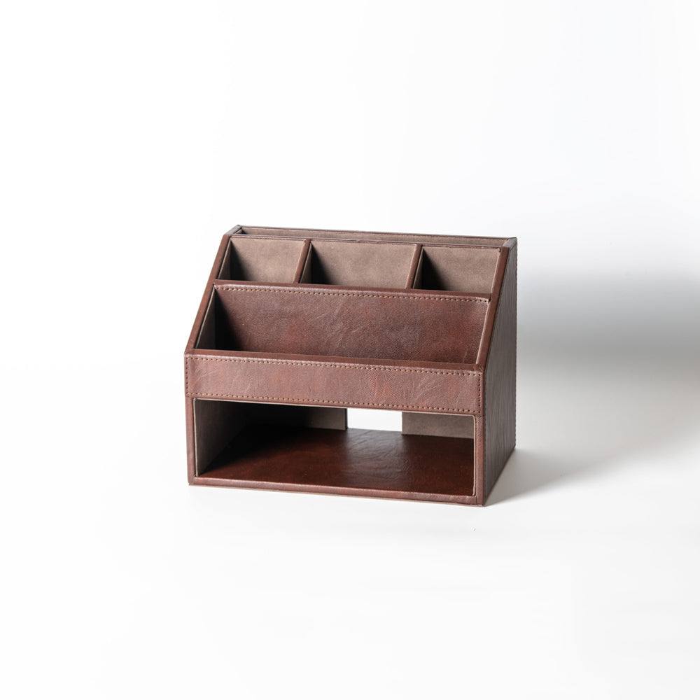 ESQ Living Savoy Desktop Organiser - Brown