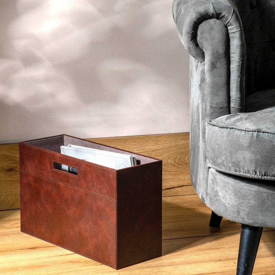 ESQ Living Savoy Magazine Holder - Brown