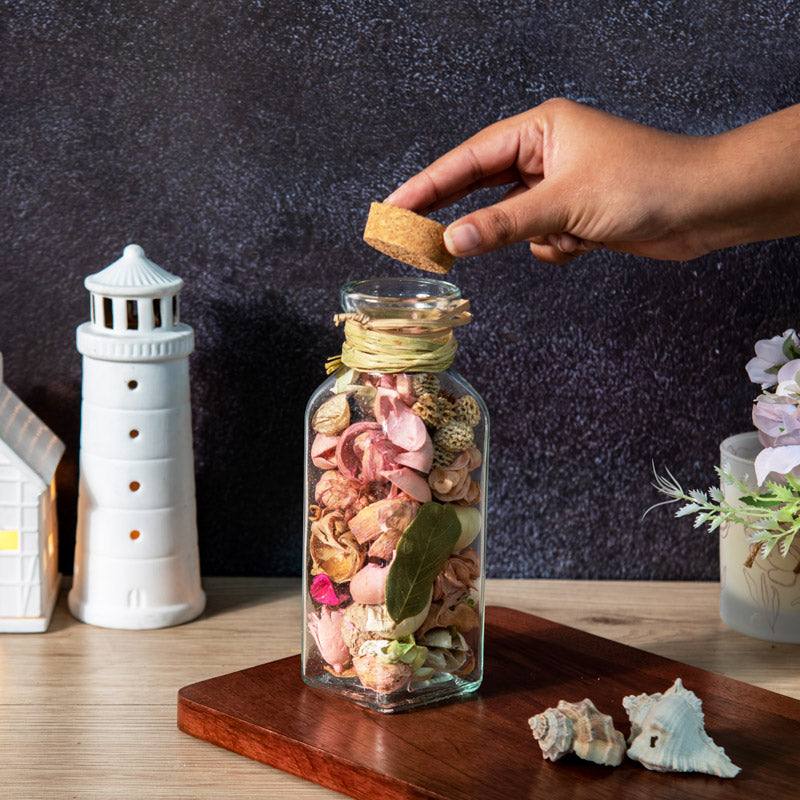 ESQ Living Scented Potpourri in Glass Jar - Rose