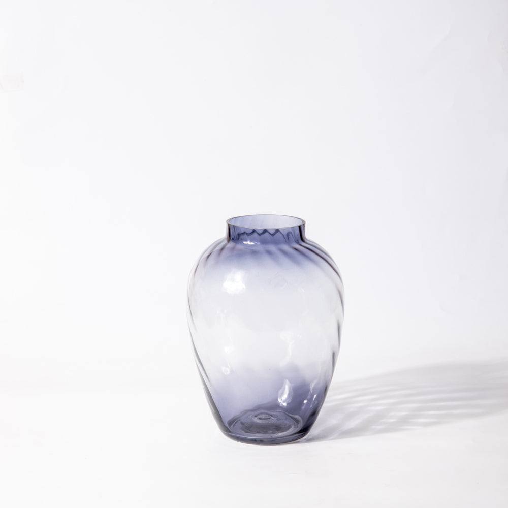 ESQ Living Twirl Glass Vase Medium - Dark Grey