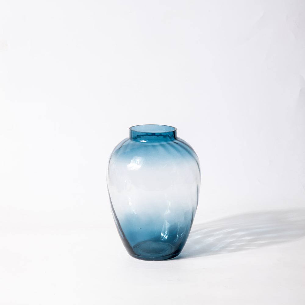 ESQ Living Twirl Glass Vase Medium - Indigo