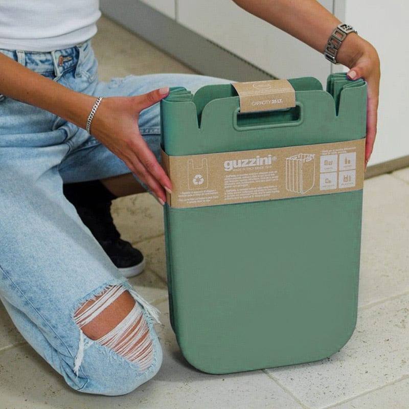 Guzzini Italy Eco Packly Storage Bin - Sage Green