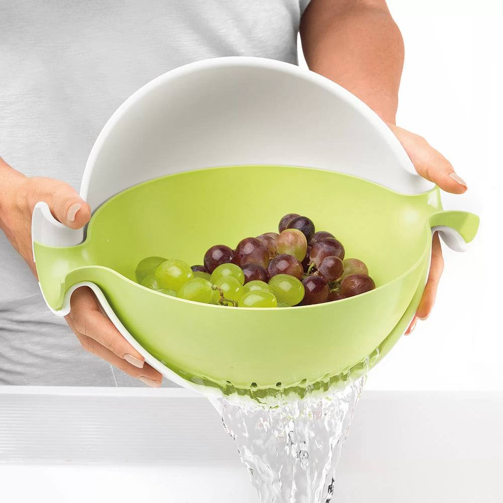 Guzzini Italy Kitchen Active Colander & Bowl Set - Apple Green