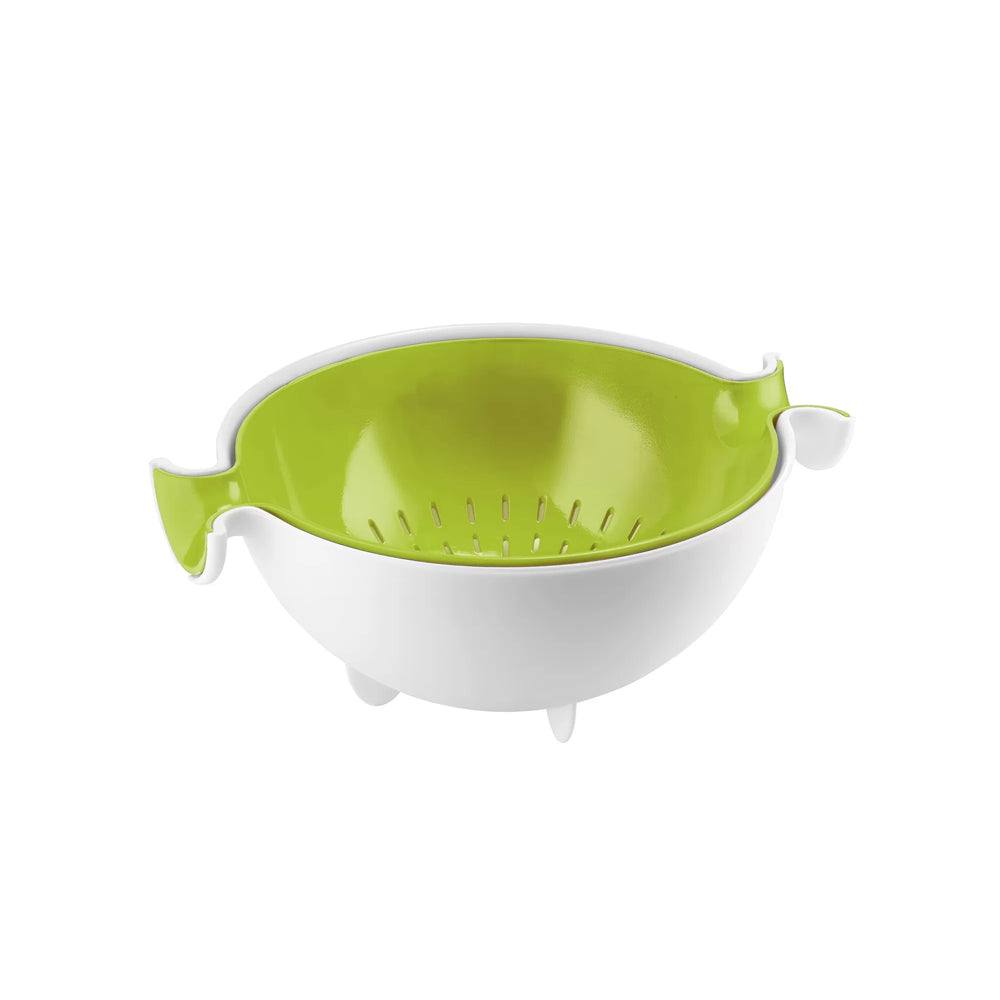 Guzzini Italy Kitchen Active Colander & Bowl Set - Apple Green