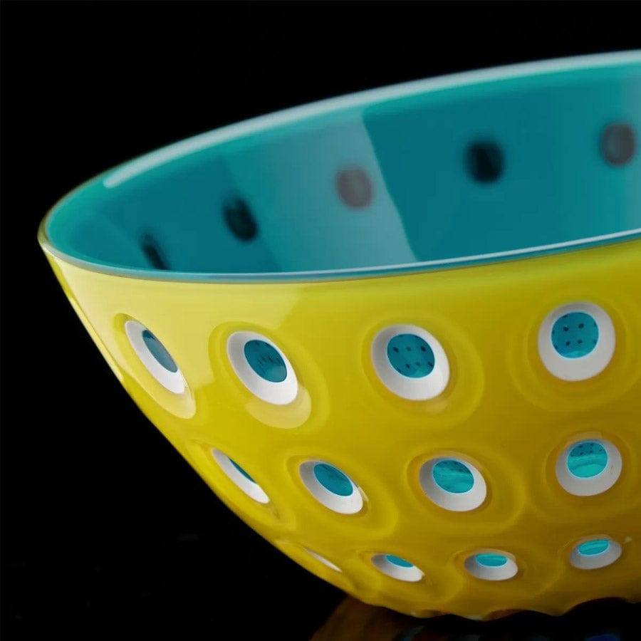 Guzzini Italy Le Murrine Bowls Medium, Set of 2 - Aqua Yellow