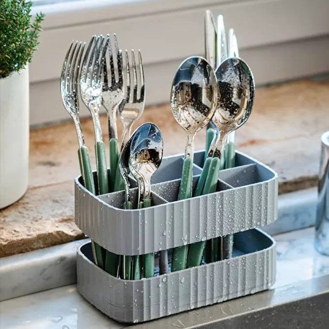 My Fusion 24-Piece Cutlery Set - Olive Green