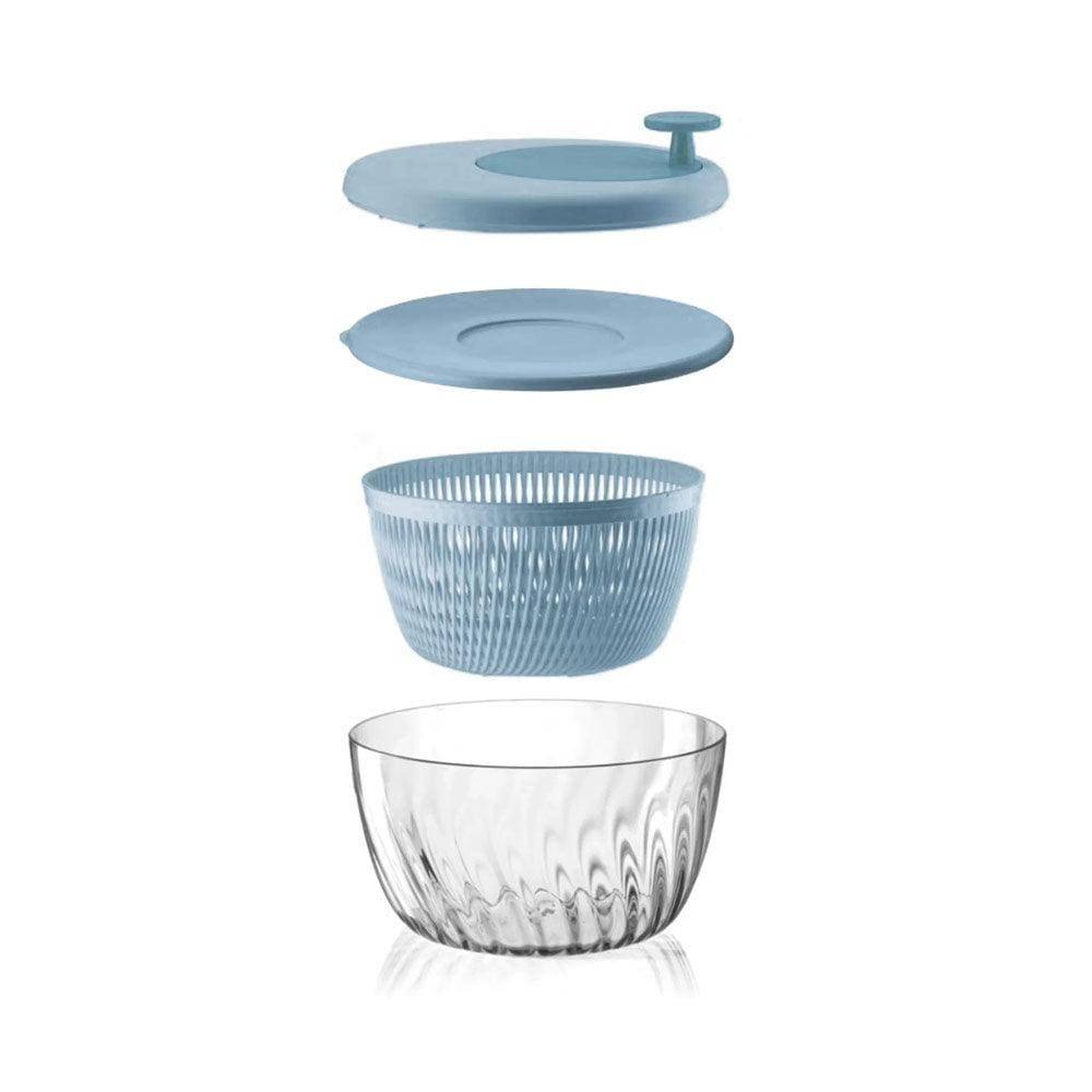 Guzzini Italy Spin & Store Salad Spinner - Blue