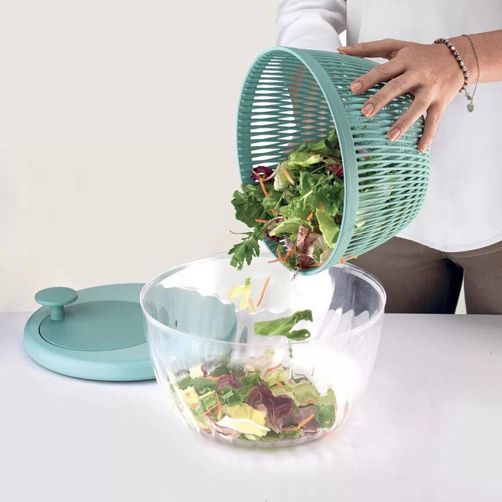 Guzzini Italy Spin & Store Salad Spinner - Olive Green