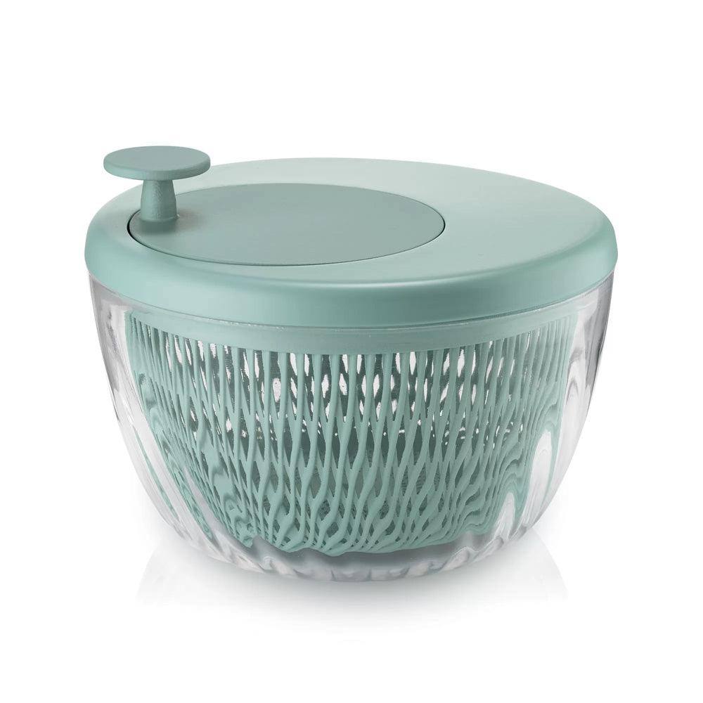 Guzzini Italy Spin & Store Salad Spinner - Olive Green