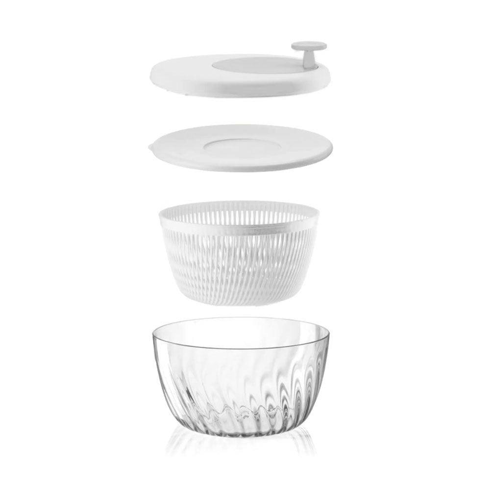 Guzzini Italy Spin & Store Salad Spinner - White