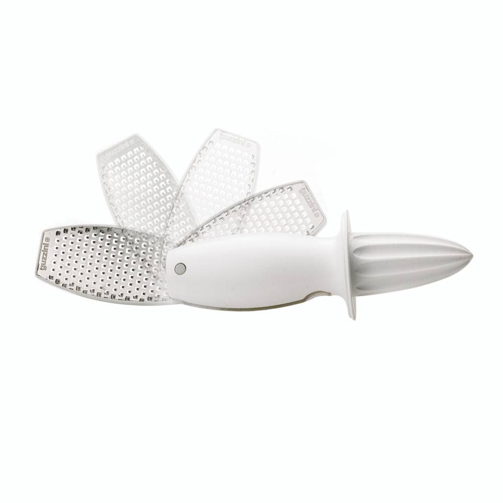 Guzzini Italy Squeeze & Grate Lemon Juicer & Zester - White