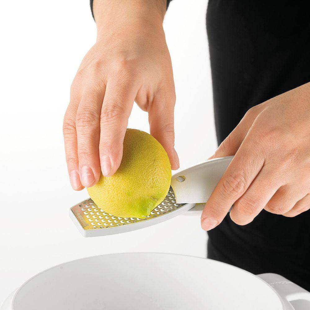 Guzzini Italy Squeeze & Grate Lemon Juicer & Zester - White