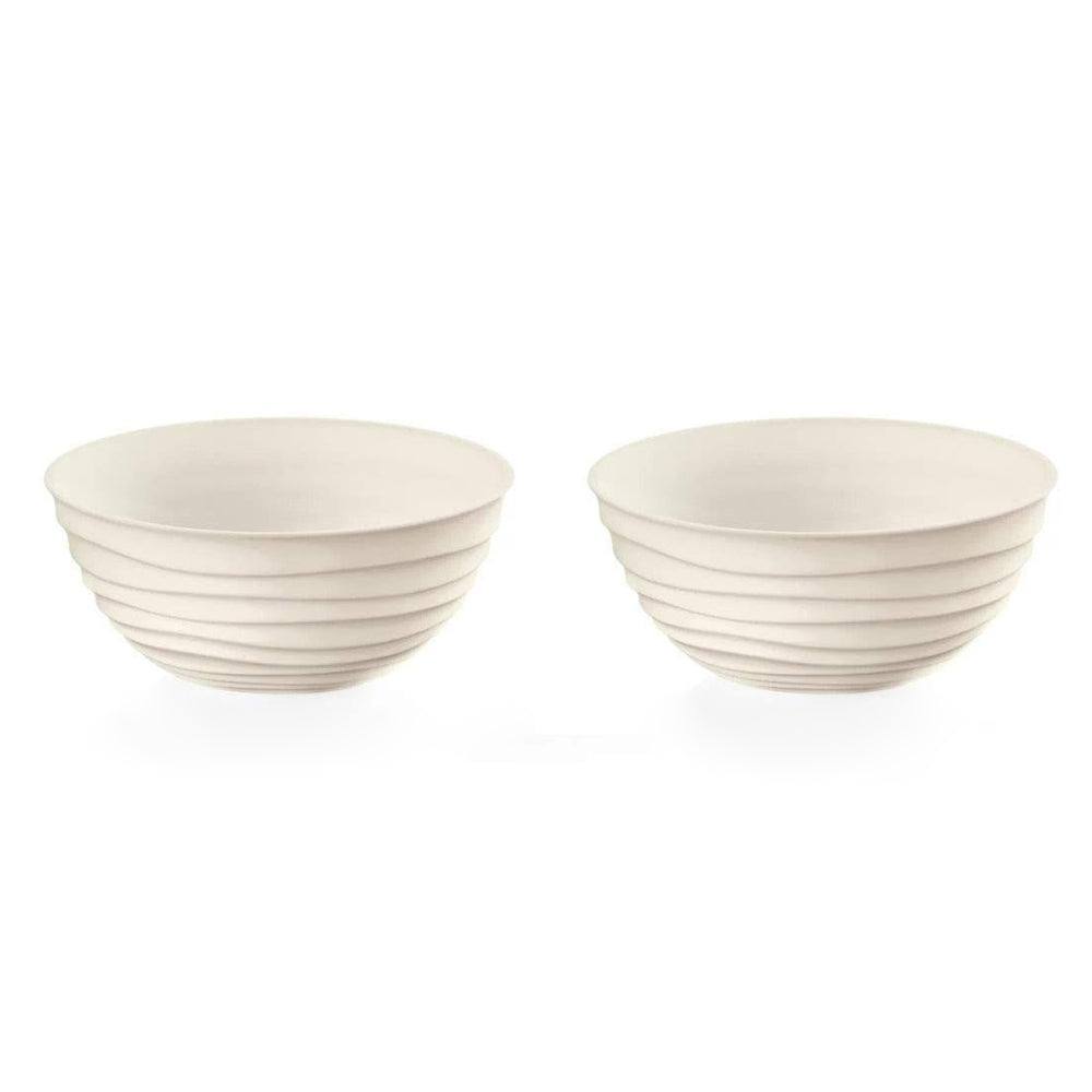 Guzzini Italy Tierra Bowls Small, Set of 2 - Milk White