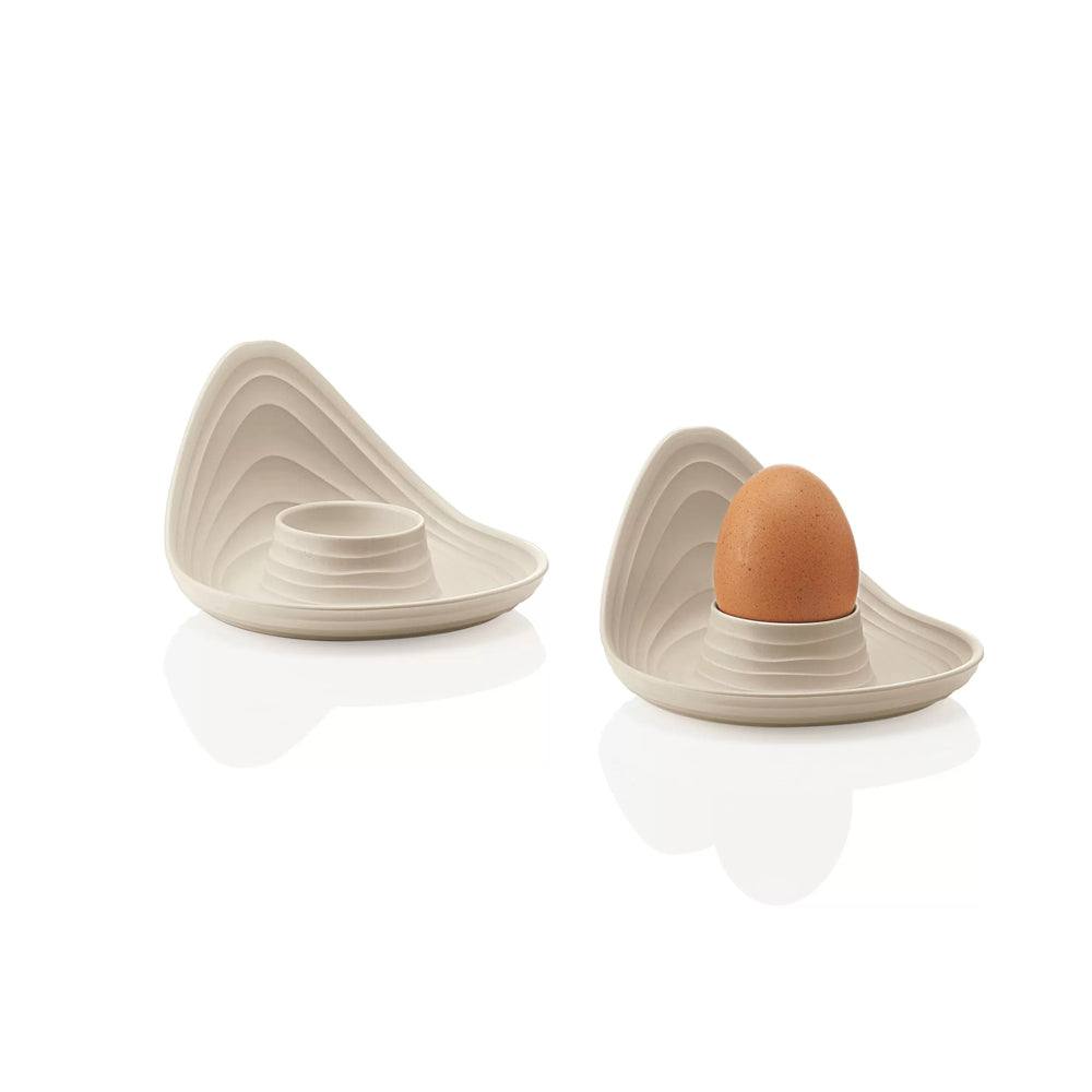 Guzzini Italy Tierra Egg Holders, Set of 2 - Clay