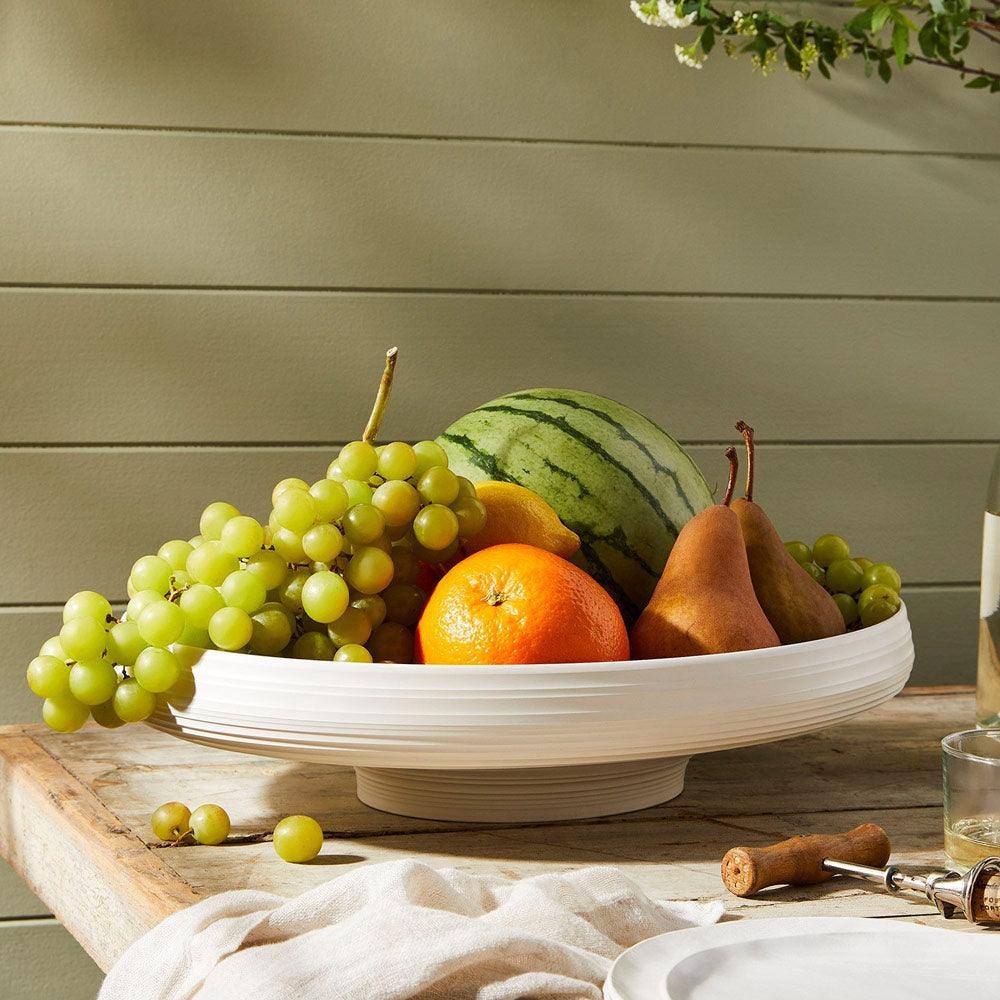 Guzzini Italy Tierra Fruit Bowl Large - Milk White