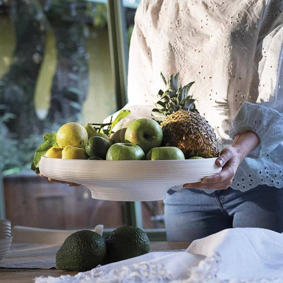 Guzzini Tierra Fruit Bowl Large - Milk White