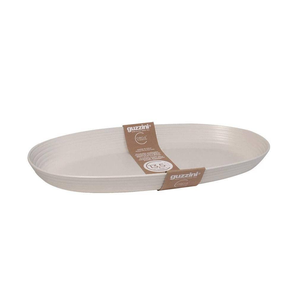 Guzzini Italy Tierra Oval Tray - Milk White