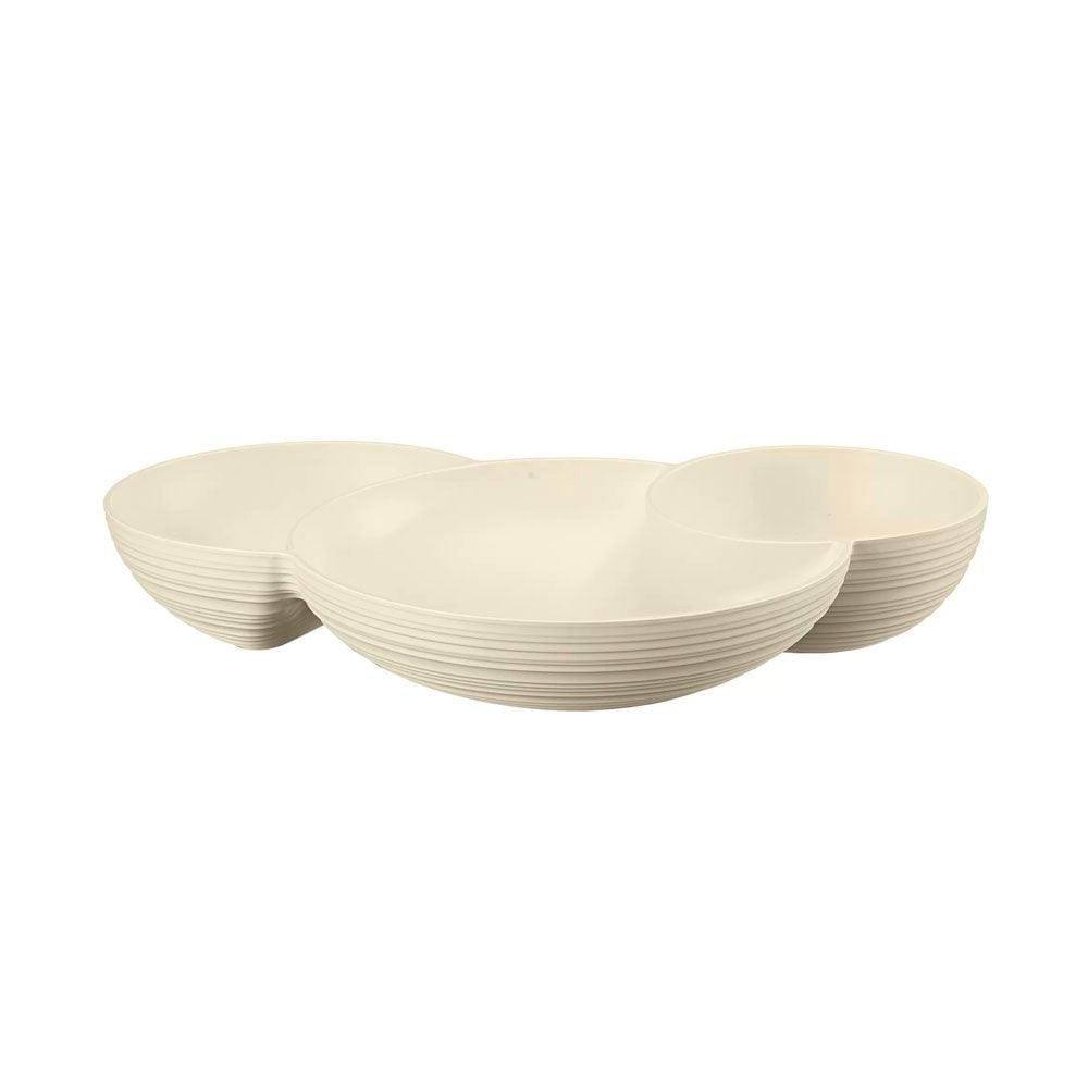 Guzzini Italy Tierra Sectional Serving Tray - Milk White