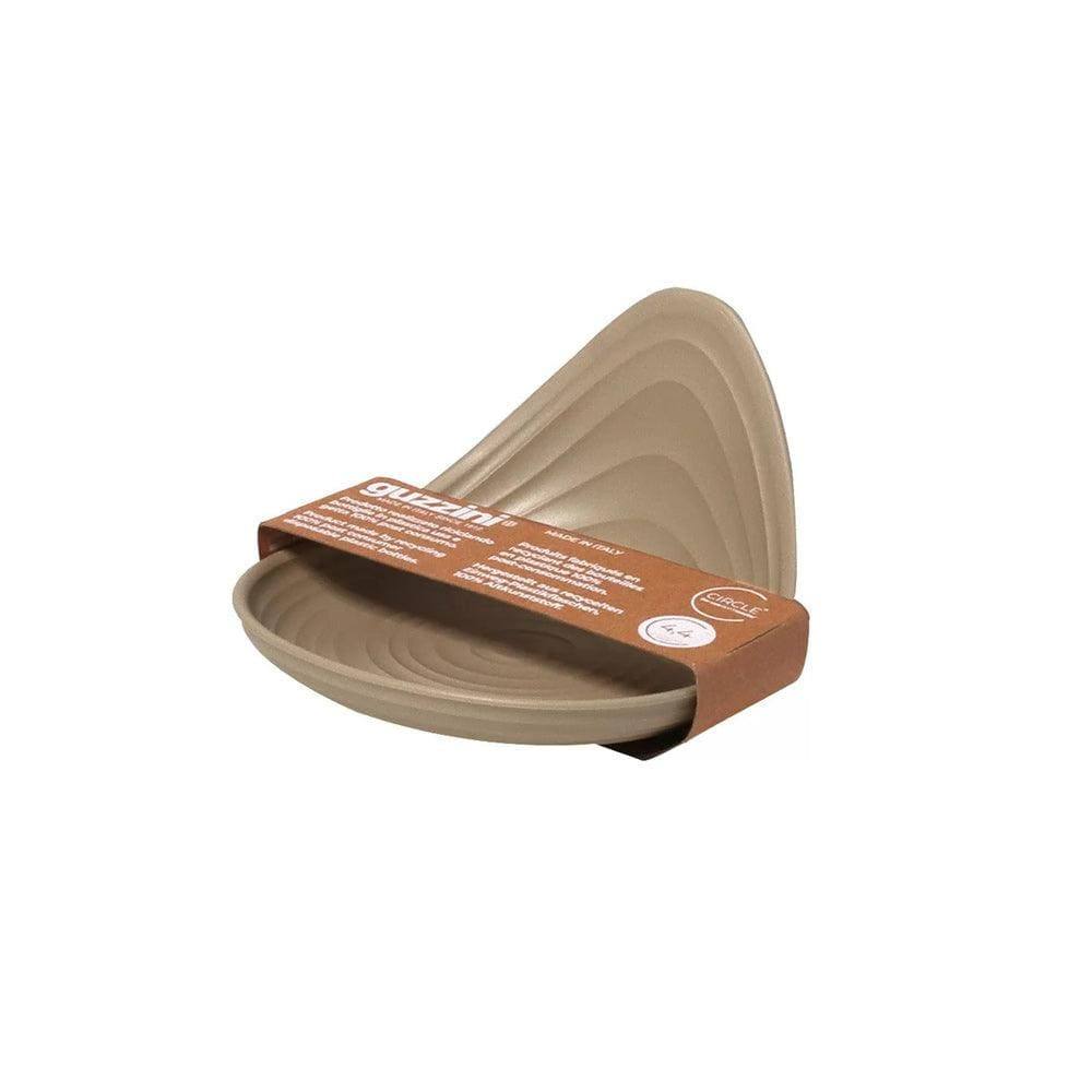 Guzzini Italy Tierra Small Snack Dishes, Set of 2 - Clay