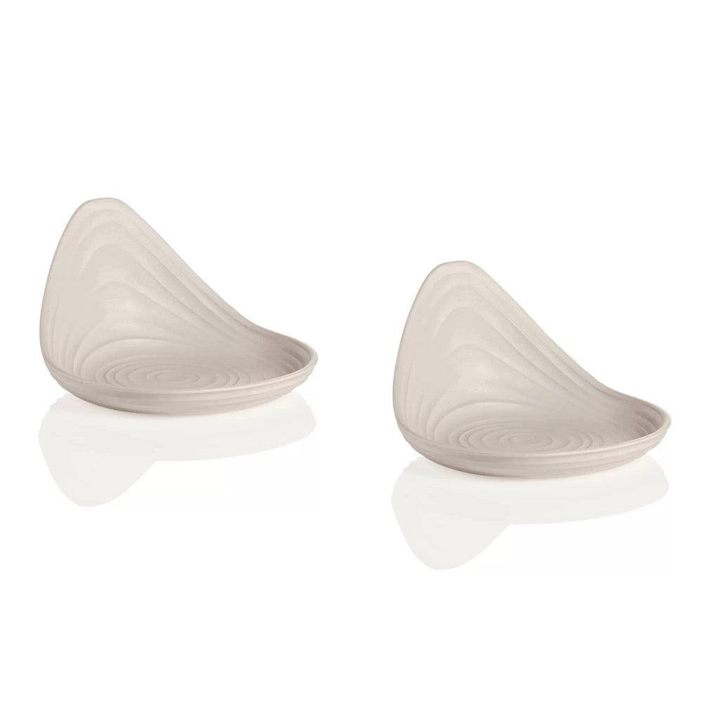 Guzzini Italy Tierra Small Snack Dishes, Set of 2 - Milk White