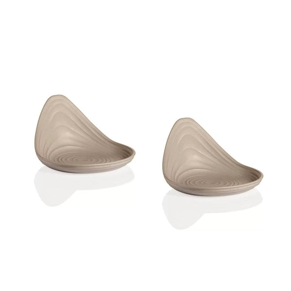 Guzzini Italy Tierra Small Snack Dishes, Set of 2 - Taupe