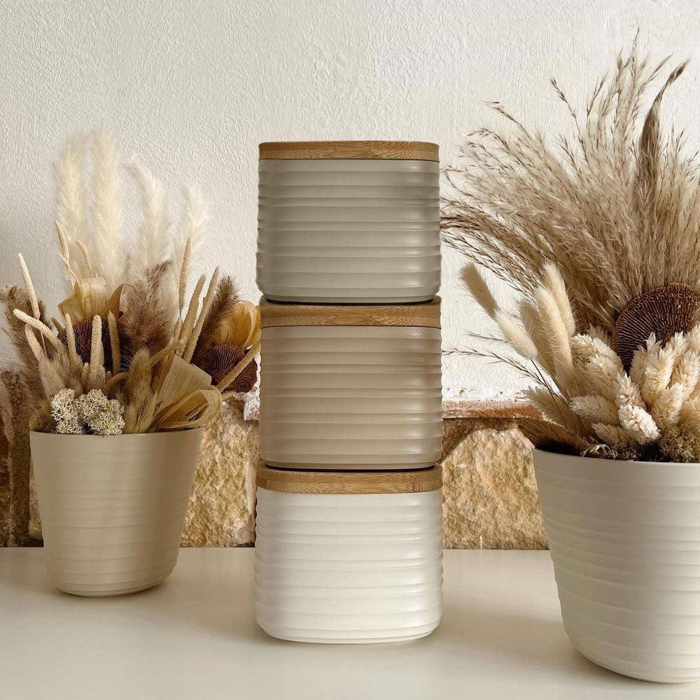 Guzzini Italy Tierra Storage Jars Small, Set of 3 - Assorted