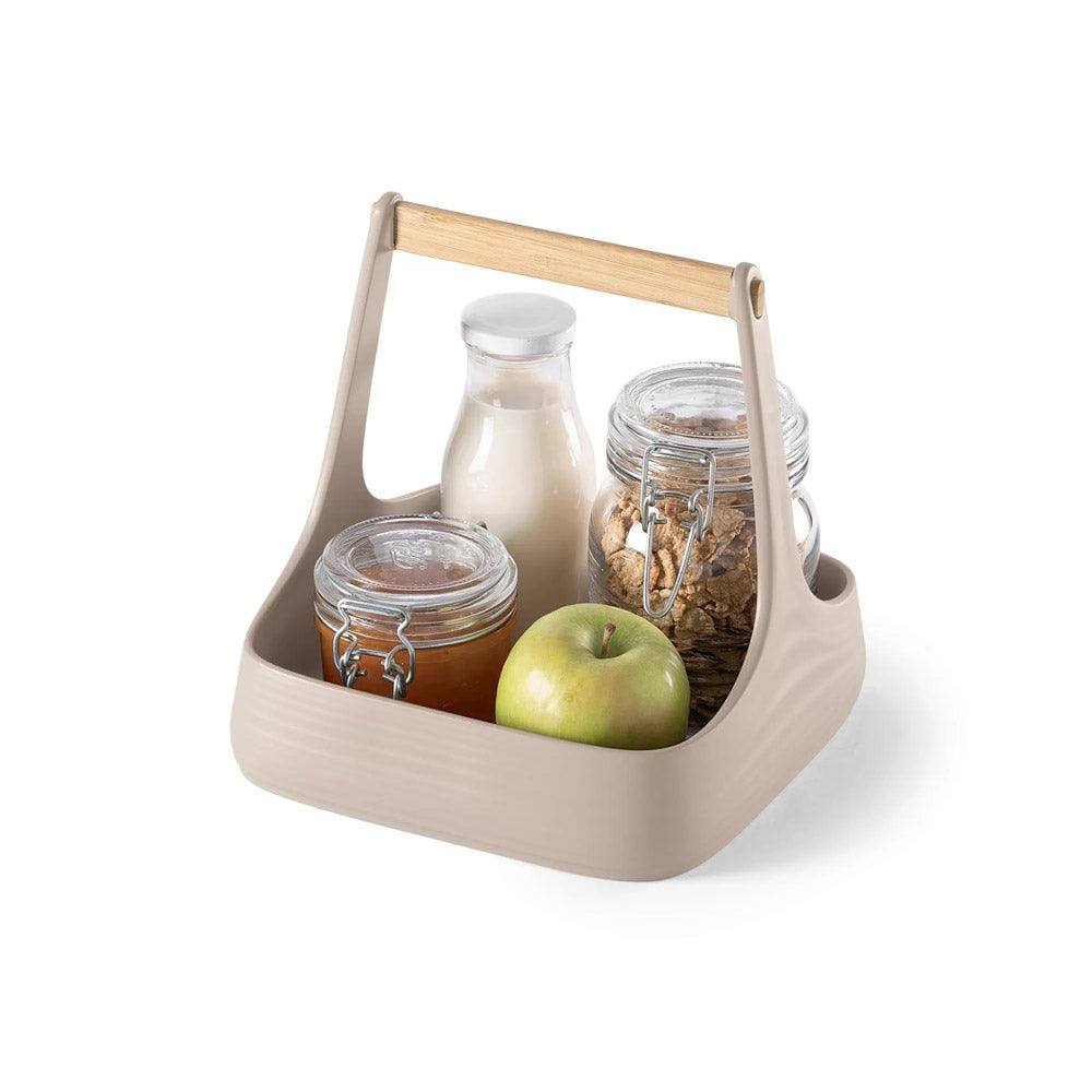 Guzzini Italy Tierra Table Caddy - Milk White