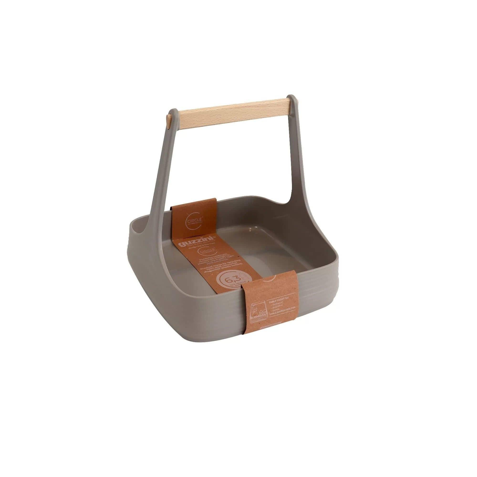 Guzzini Italy Tierra Table Caddy - Taupe