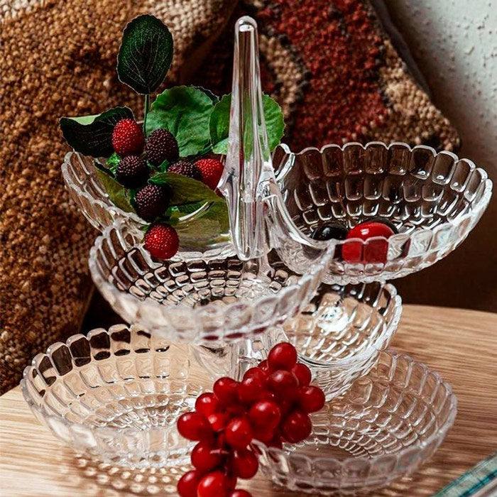 Guzzini Italy Tiffany 2-Tier Sectional Serving Bowls - Clear