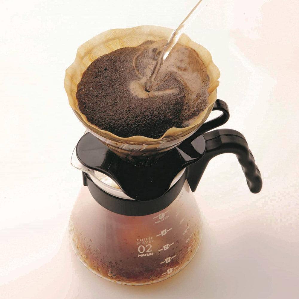 Hario Japan V60-02 Coffee Dripper Glass - Black