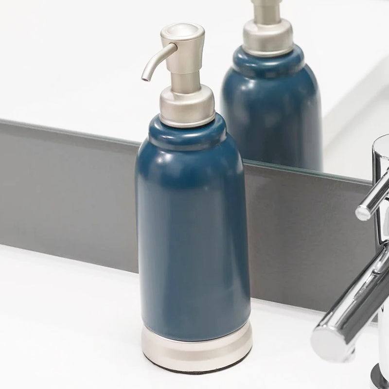 iDesign Bexley Ceramic Soap Dispenser - Navy