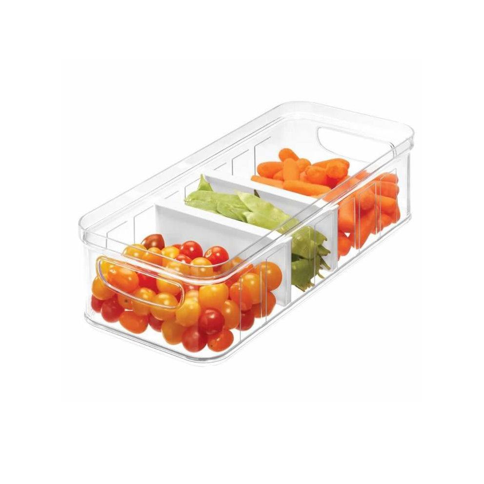 iDesign Crisp Divided Bin with Lid Large