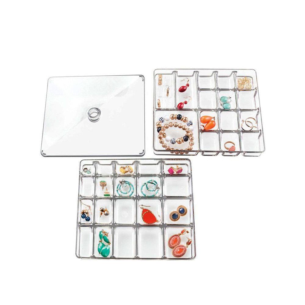 iDesign Linus Stackable Jewellery Tray with Layer