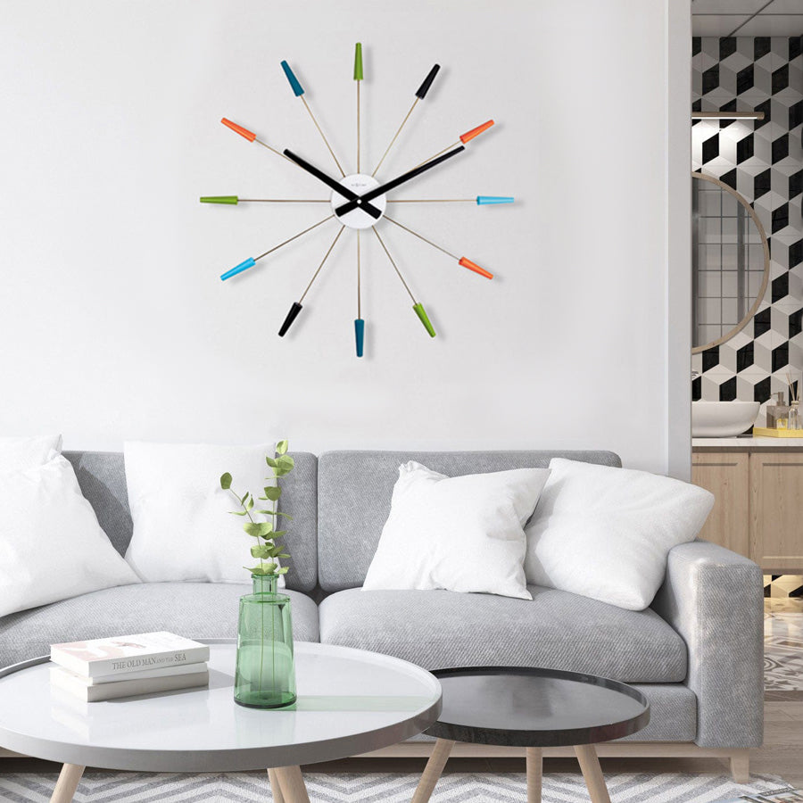 Plug Inn Wall Clock 58cm - Multicolor