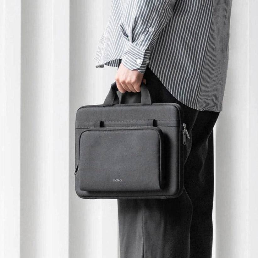 Inateck Duo Laptop Briefcase and Pouch - Black 13 to 14 Inches