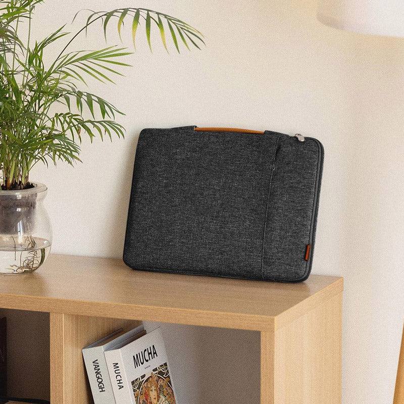 Inateck EdgeKeeper Laptop Sleeve With Pouch - Black Grey 14 Inches