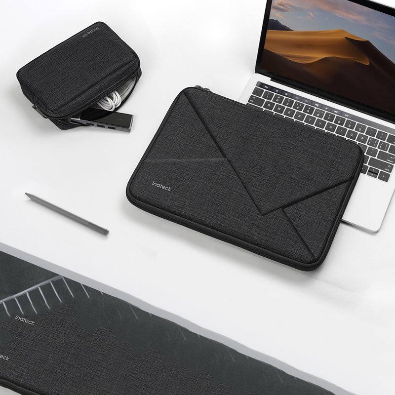 Inateck Ultrathin Hard Shell Laptop Sleeve With Pouch - Black Grey 12.3 to 13 Inches