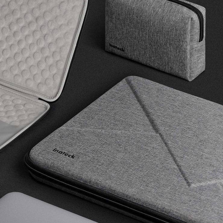 Inateck Ultrathin Hard Shell Laptop Sleeve With Pouch - Grey 13.3 Inches