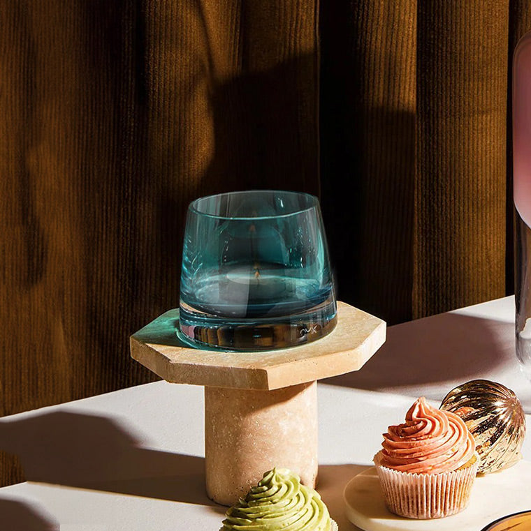 Joy Votive Holder, Set of 2 - Turquoise (Offline Only)