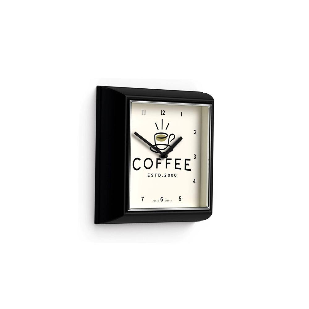 Jones Clocks Coffee Wall Clock - Black