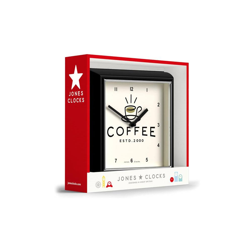 Jones Clocks Coffee Wall Clock - Black