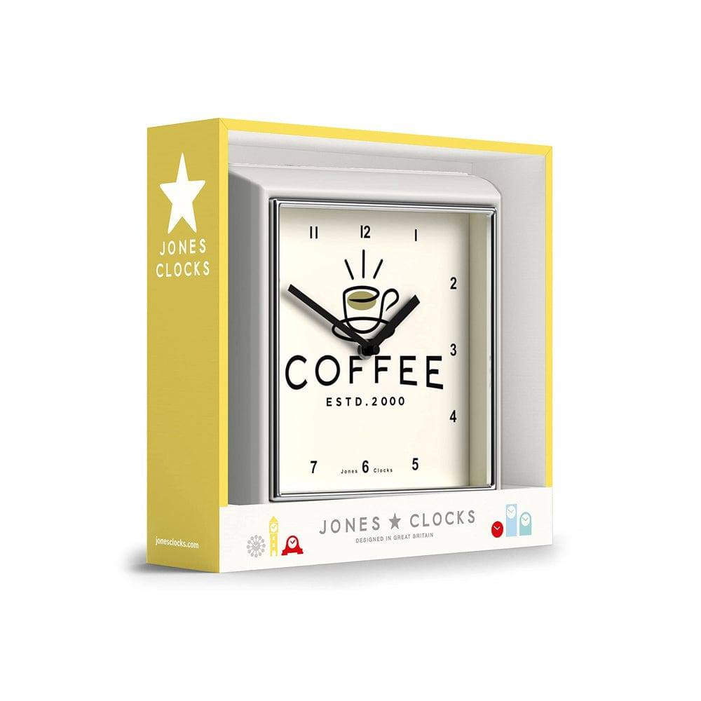 Jones Clocks Coffee Wall Clock - Pale Grey